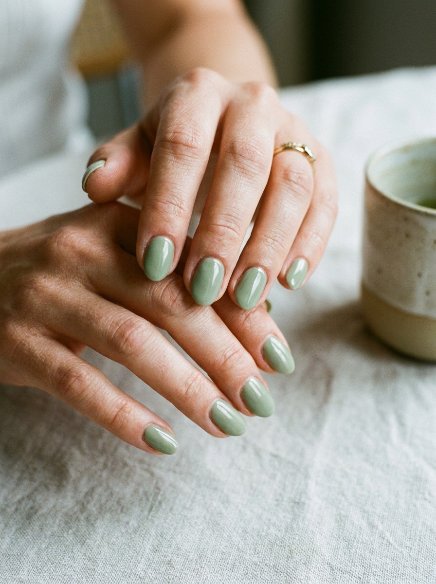 Iced Matcha Nails